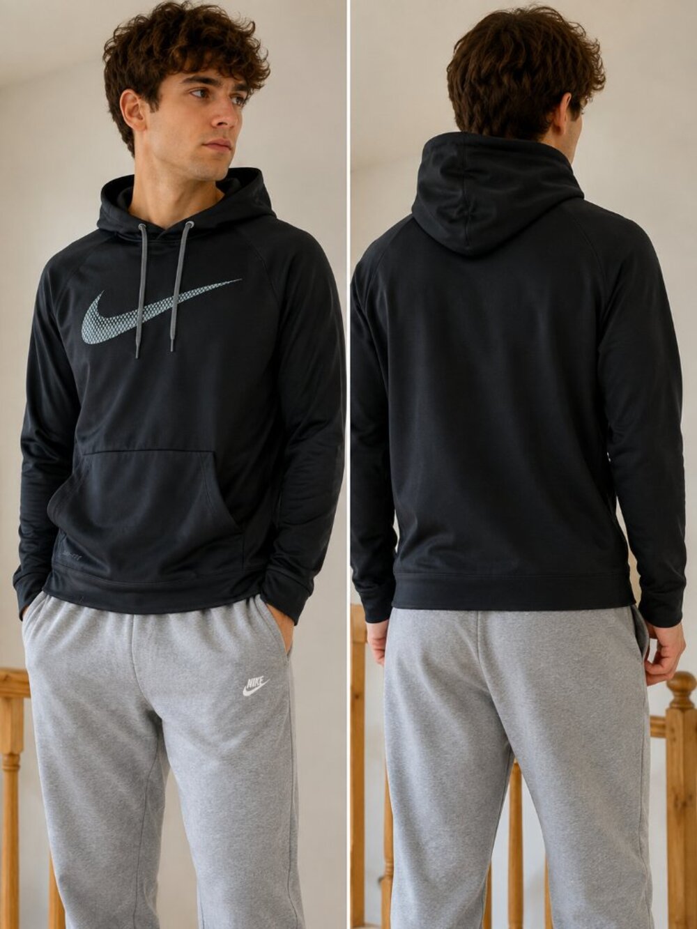 Nike Dri-FIT Black Hoodie Size Large